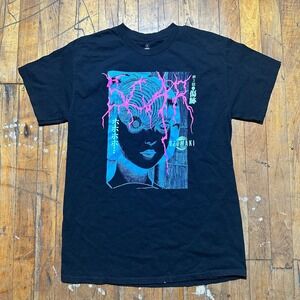 Junji Ito Uzumaki T Shirt Mens Medium Black Short Sleeve Crew Neck Graphic Tee